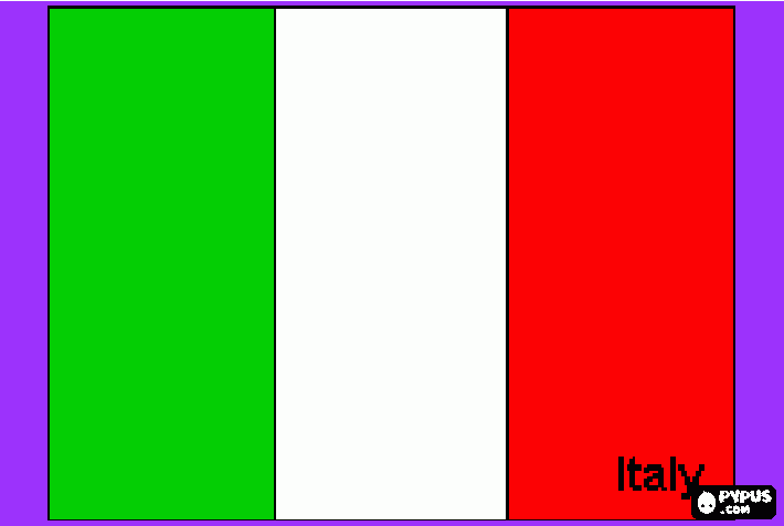 раскраска флаг италии